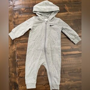 Nike Heather Gray Kids Hooded One Piece